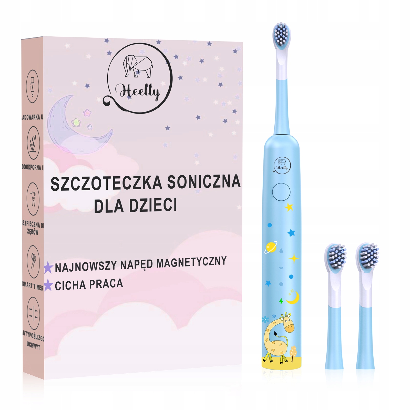 SONICKÁ KEFKA PRE DETI, PREMIUM BLUE HEELLY ELEKTRICKÁ KEFKA